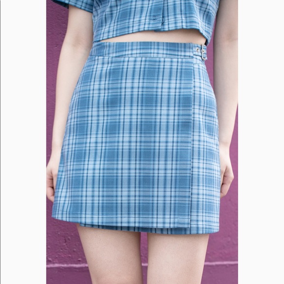 Brandy Melville Emerson Skirt Soft Blue 